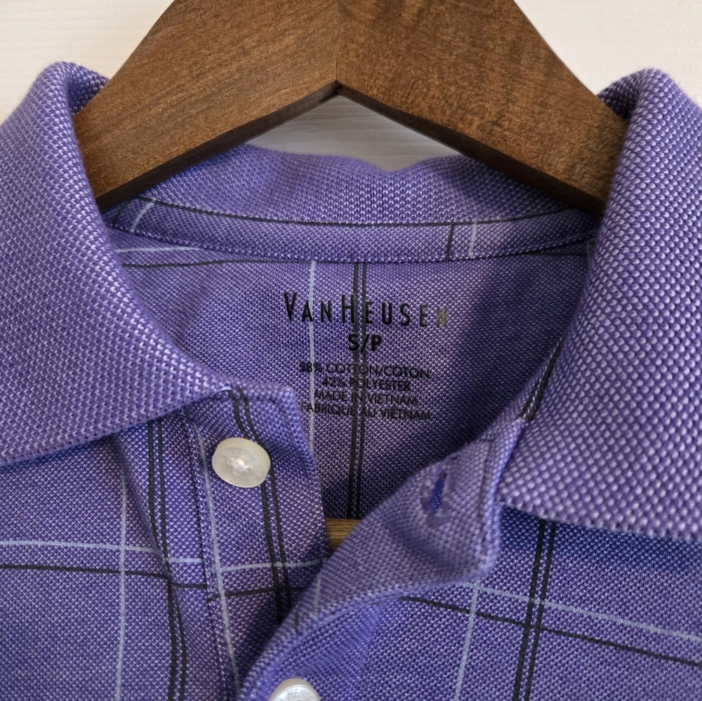 Men's Van Heusen Purple and Maroon Polo Shirts Set - Picture 9 of 9